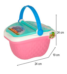 Cos picnic pentru copii cu deserturi si inghetata