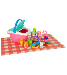 Cos picnic pentru copii cu deserturi si inghetata