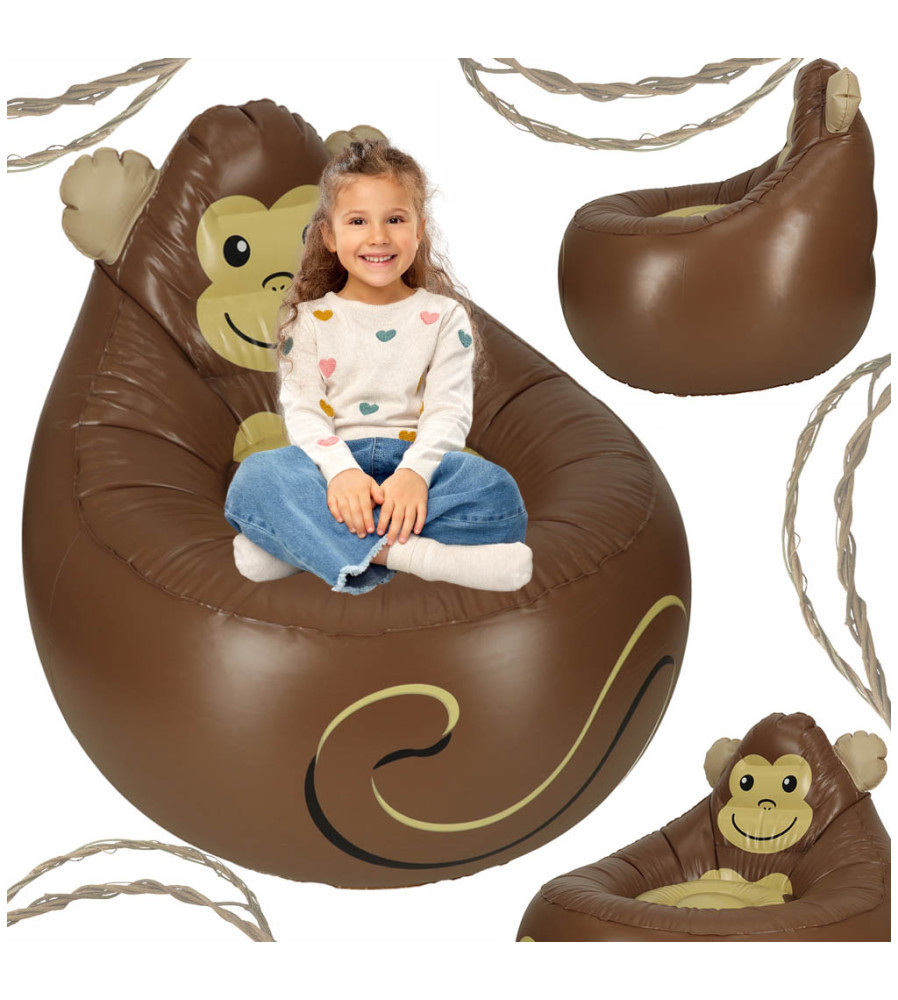 Fotoliu gonflabil Bestway pentru copii, maimuta zambitoare