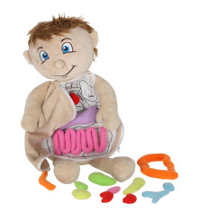 Papusa anatomica STEM Montessori cu organe detasabile, model baiat