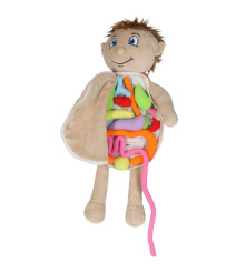Papusa anatomica STEM Montessori cu organe detasabile, model baiat