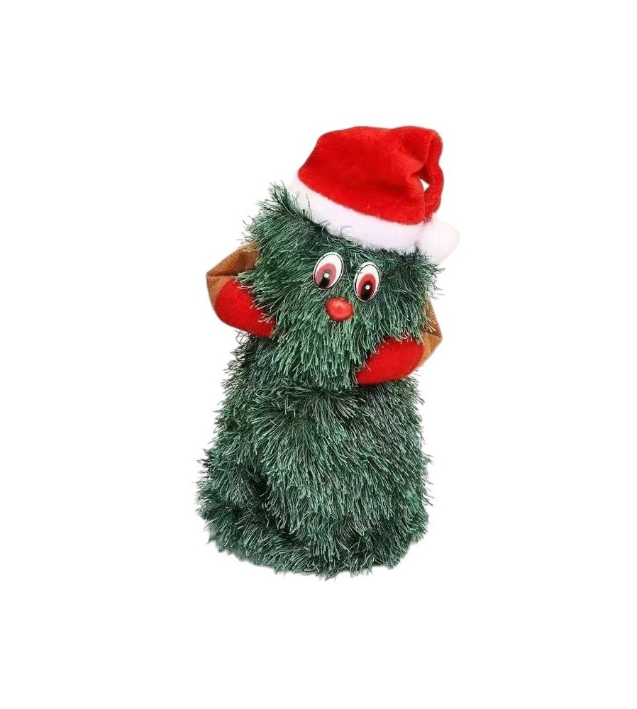 Figurina Craciun Brad Dansator 25 x 11cm cu Muzica