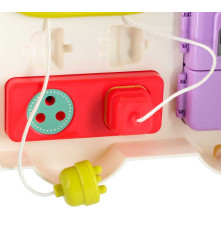 Jucarie educativa STEM, Autobuz cu butoane, Lumini si Sunete, 30 x 24 x 9 cm