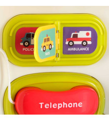 Jucarie educativa STEM, Autobuz cu butoane, Lumini si Sunete, 30 x 24 x 9 cm