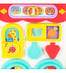 Jucarie educativa STEM, Autobuz cu butoane, Lumini si Sunete, 30 x 24 x 9 cm