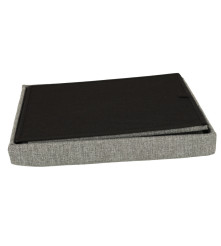 Taburet pliabil cu spatiu de depozitare, gri, 38 × 38 × 38 cm