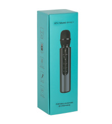 Microfon karaoke wireless pentru copii cu difuzor Bluetooth, baterie 2000 mAh, USB / card SD, auriu