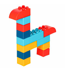 Set 116 blocuri de constructie pentru copii cu motor reincarcabil STEM