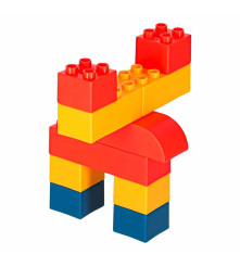 Set 116 blocuri de constructie pentru copii cu motor reincarcabil STEM