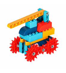 Set 116 blocuri de constructie pentru copii cu motor reincarcabil STEM