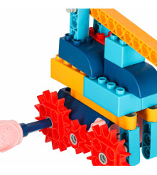 Set 116 blocuri de constructie pentru copii cu motor reincarcabil STEM