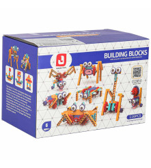Set 116 blocuri de constructie pentru copii cu motor reincarcabil STEM