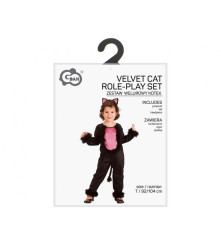 Costum carnaval pisica pentru copii, marime 92/104 cm (3-4 ani)