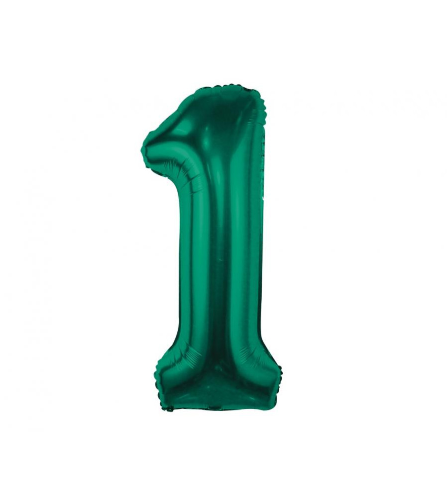 Balon folie sub forma de cifra, verde, 85 cm