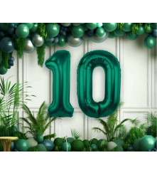Balon folie sub forma de cifra, verde, 85 cm