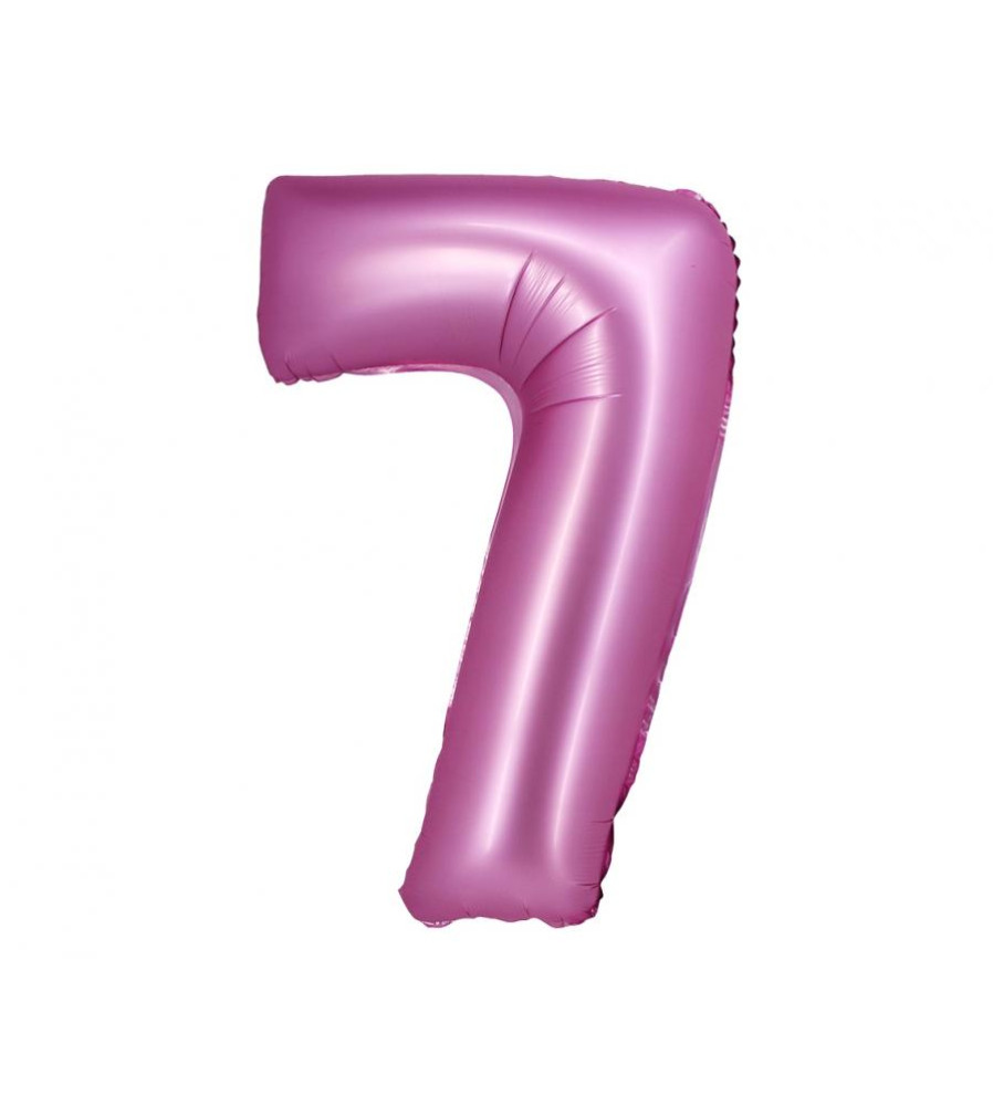 Balon folie sub forma de cifra, roz satinat, 76 cm