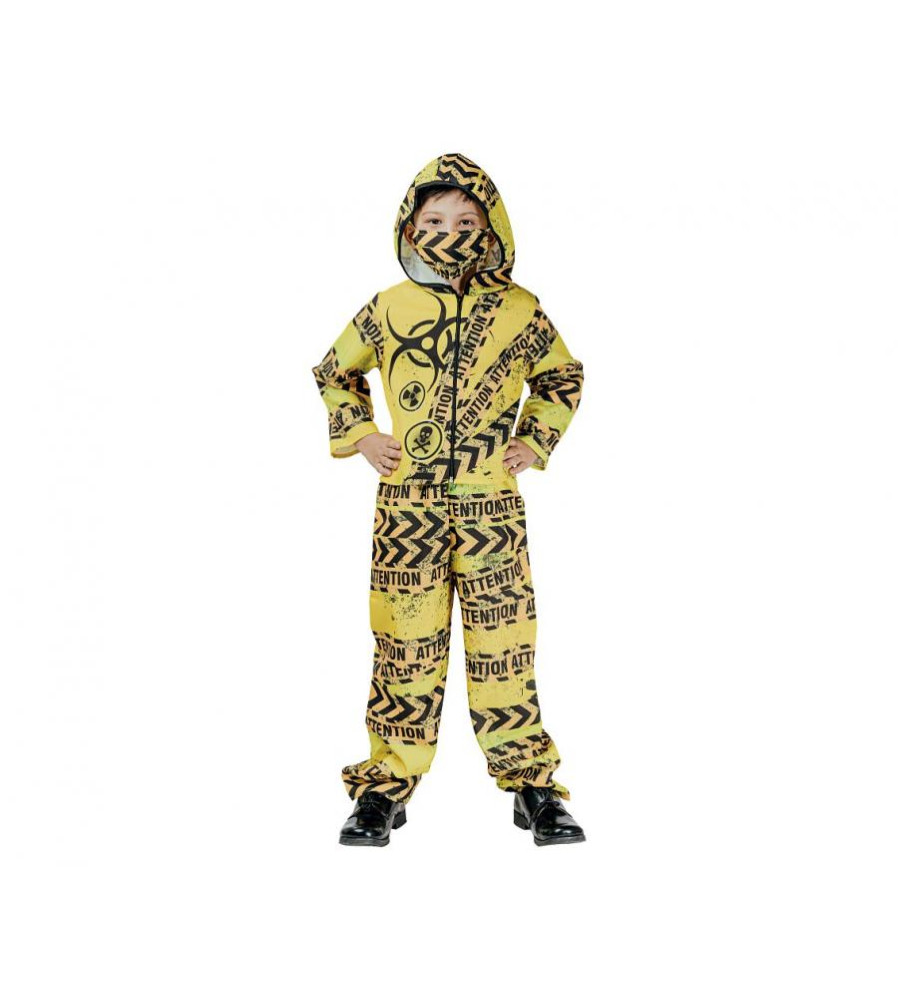 Costum carnaval pentru copii, costum de protectie chimica, marime 130/140 cm (9-10 ani)