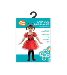 Costum carnaval Buburuza pentru copii, marime 92/104 cm ( 3-4 ani)
