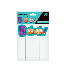 Topper tort Boo pentru Halloween decor tort 18 x 15 cm