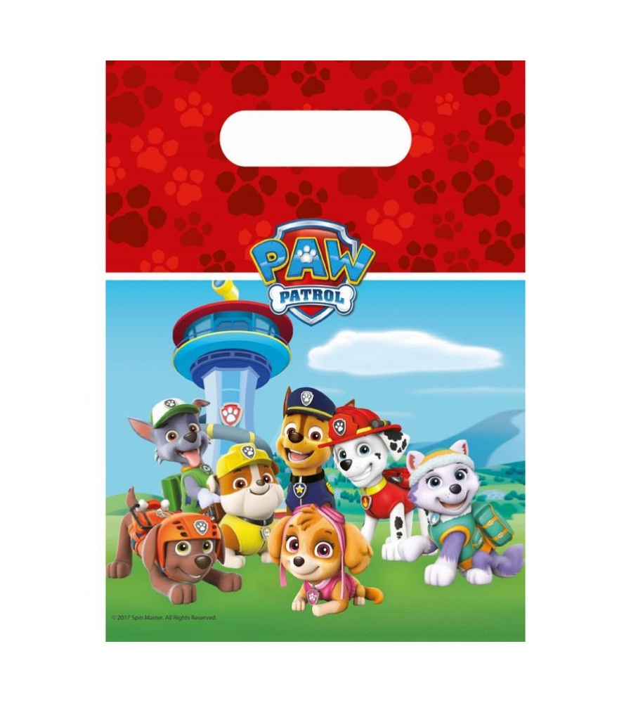 Set 6 pungi cadou Paw Patrol pentru petrecere copii