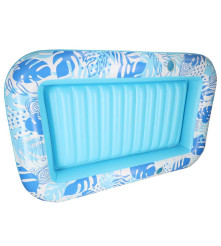Saltea gonflabila pentru apa cu perna 175 x 115 cm albastru