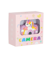 Aparat foto digital pentru copii, model Unicorn mov cu trepied 1080P