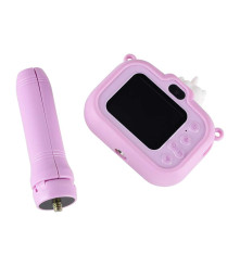Aparat foto digital pentru copii, model Unicorn mov cu trepied 1080P