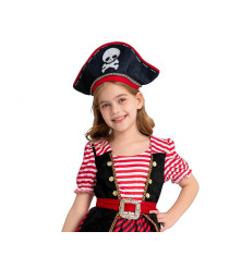 Costum carnaval Pirat fata copii marime 130/140 cm (8-10 Ani)