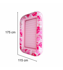 Saltea gonflabila mare pentru piscina cu perna 175 x 115 cm roz