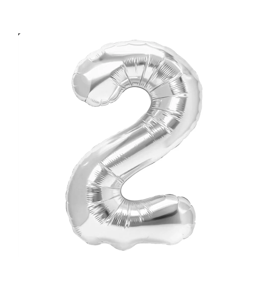 Balon folie cifra argintiu 85 cmideal pentru aniversare