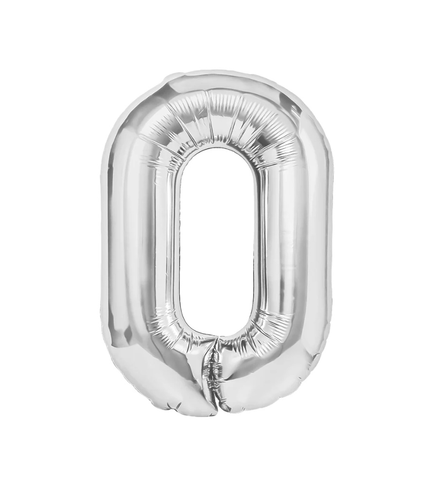 Balon folie cifra argintiu 85 cmideal pentru aniversare