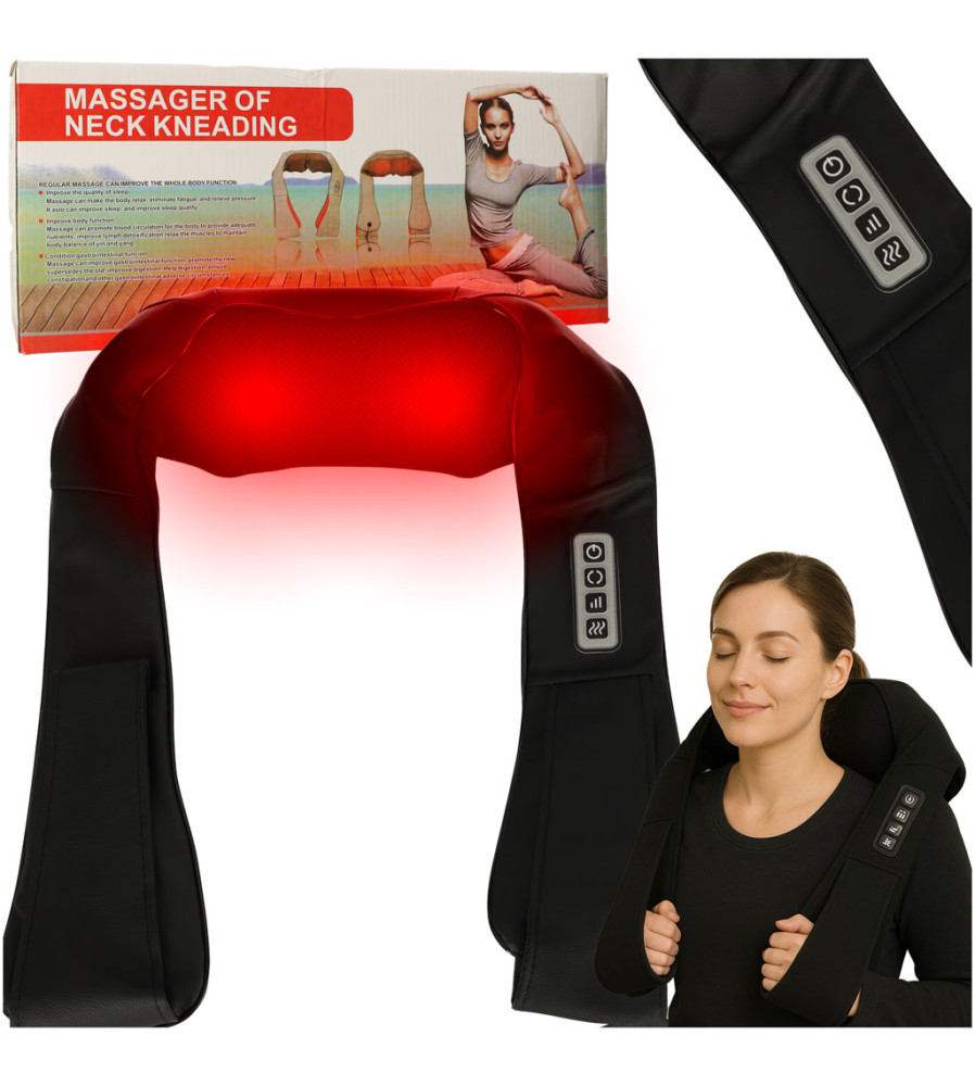 Aparat masaj Shiatsu cervical cu incalzire spate