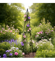 Pergola de gradina, arcada metalica Obelisc 195 x 39 x 39 cm