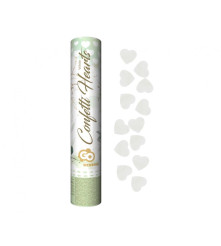 Tun confetti 30 cm inimi albe hartie