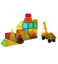 Set 50 blocuri constructie magnetice STEM pentru copii