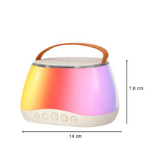 Set karaoke cu 2 microfoane wireless si boxa Bluetooth RGB LED