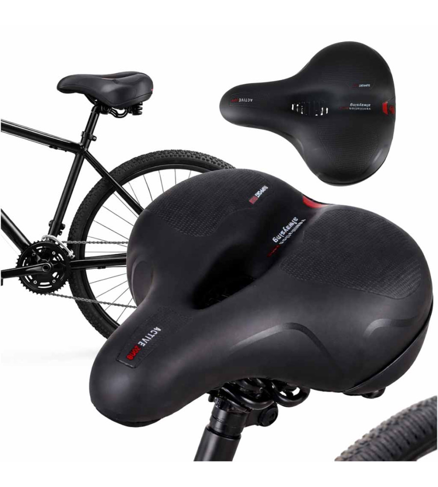 Scaun bicicleta larga din spuma flexibila si ventilatie