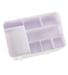 Organizator cosmetice alb XXL (34 x 22 x 15 cm) cu 3 sertare