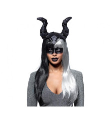 Peruca Cruella De Vil negru alb universala