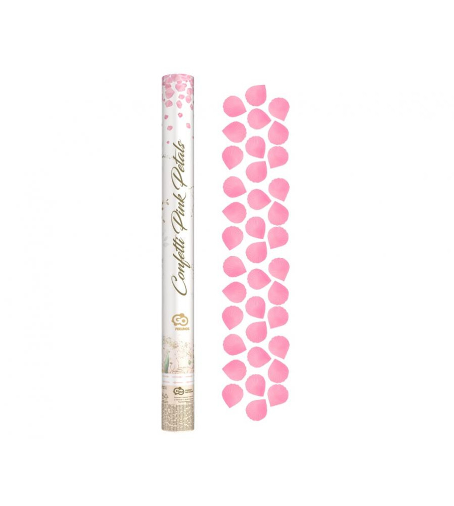 Tun confetti 60 cm model petale trandafir roz textile