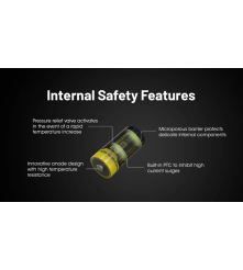 Acumulator Nitecore NL169 16340 / RCR123A 950mAh 3.6V Li-ion Protected – Button Top, 2A