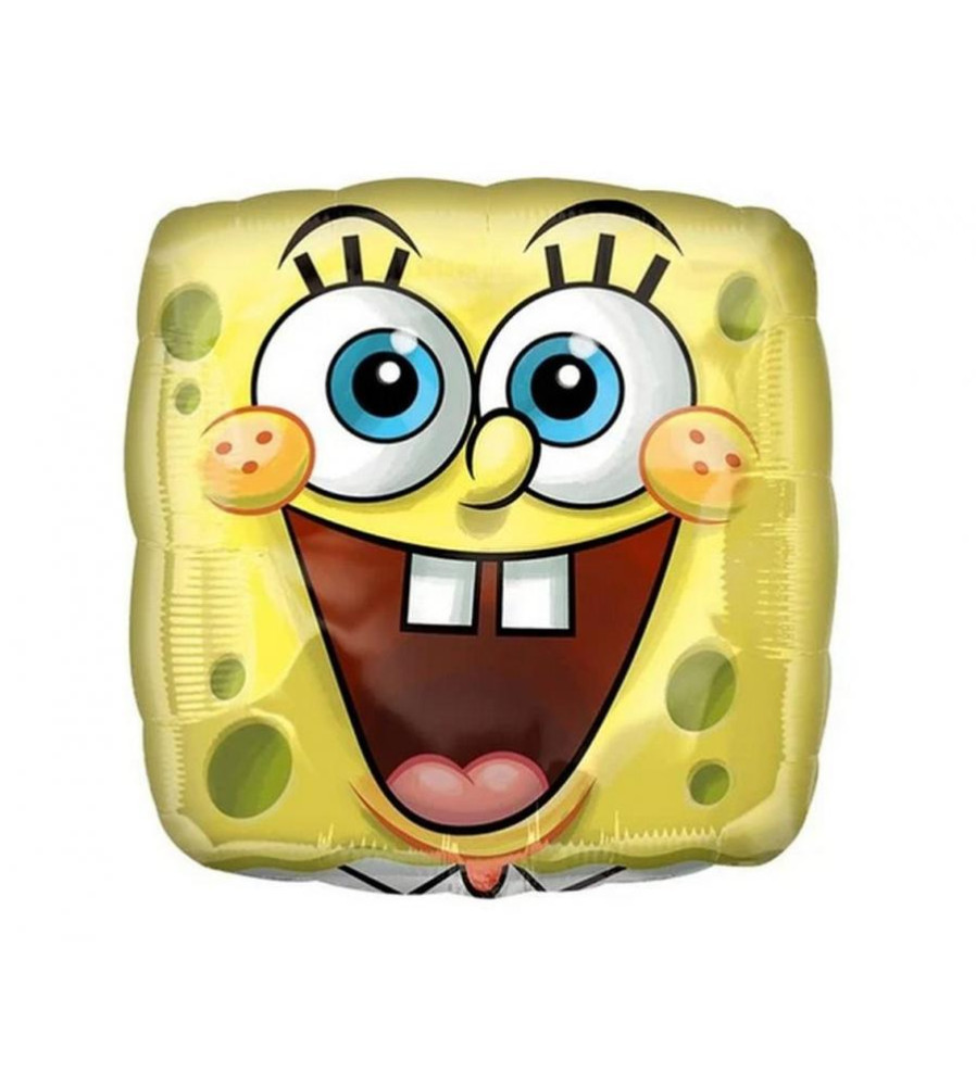 Balon folie patrat Spongebob Square Face 46 cm