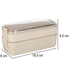 Cutie de pranz (sendwich) compartimentata 750ml bej