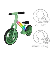 Bicicleta fara pedale cu LED Trike Fix Glow verde