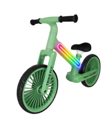 Bicicleta fara pedale cu LED Trike Fix Glow verde