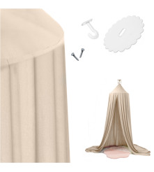 Baldachin bej deschis pentru pat copii, 290 cm (Baldachin Curtain)