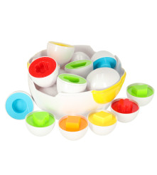 Puzzle oua Montessori cu forme si culori 12 buc copii