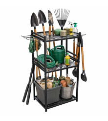 Raft pentru unelte de gradina, organizator din otel 81 x 43 cm
