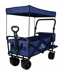 Carucior pliabil pentru transport cu copertina 120L albastru