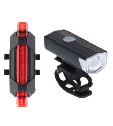 Set lumini LED bicicleta USB